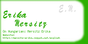 erika mersitz business card